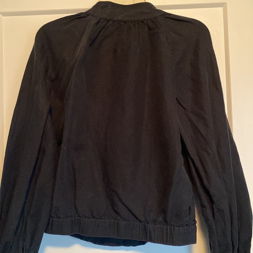 Frame small linen cropped bomber jacket - Picture 4 of 4